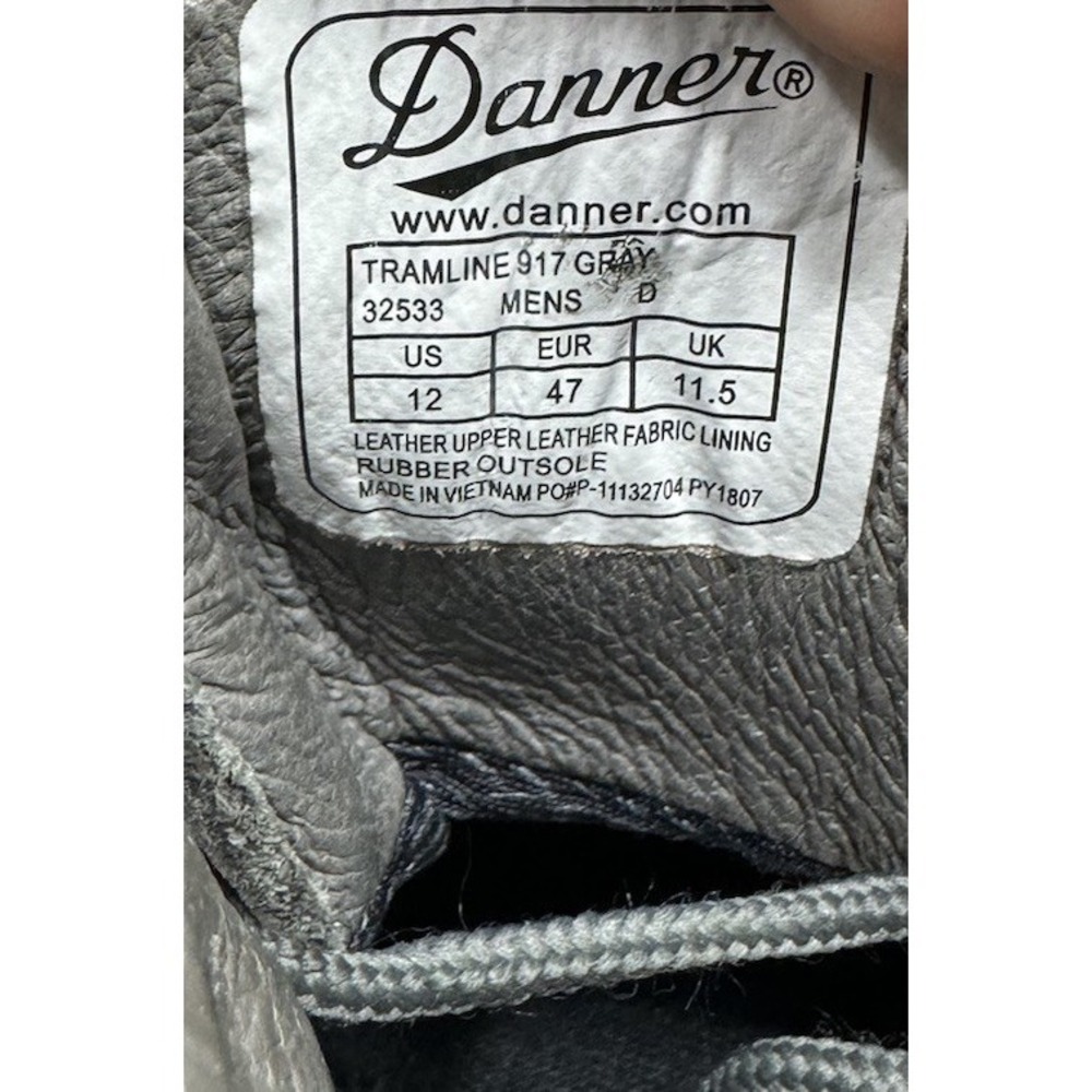 Danner Tramline Men's Size 12 D 32533 917 Gray White Vibram Goretex Hiking Boot - Picture 7 of 8